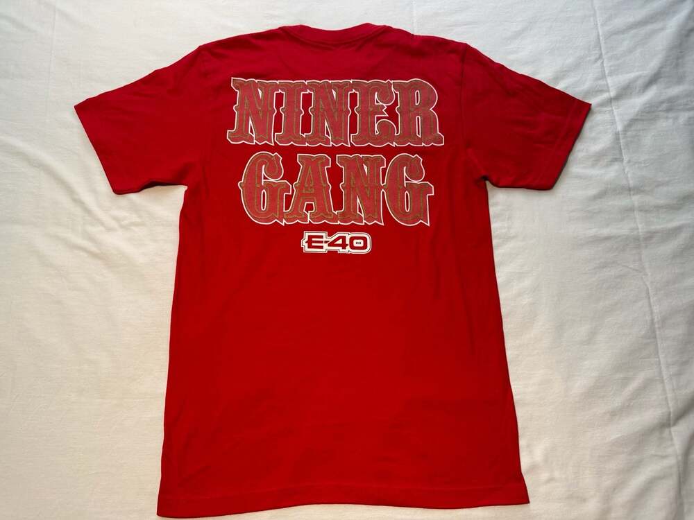 E-40 Bang Bang Niner Gang Red Graphic T-Shirt Size M